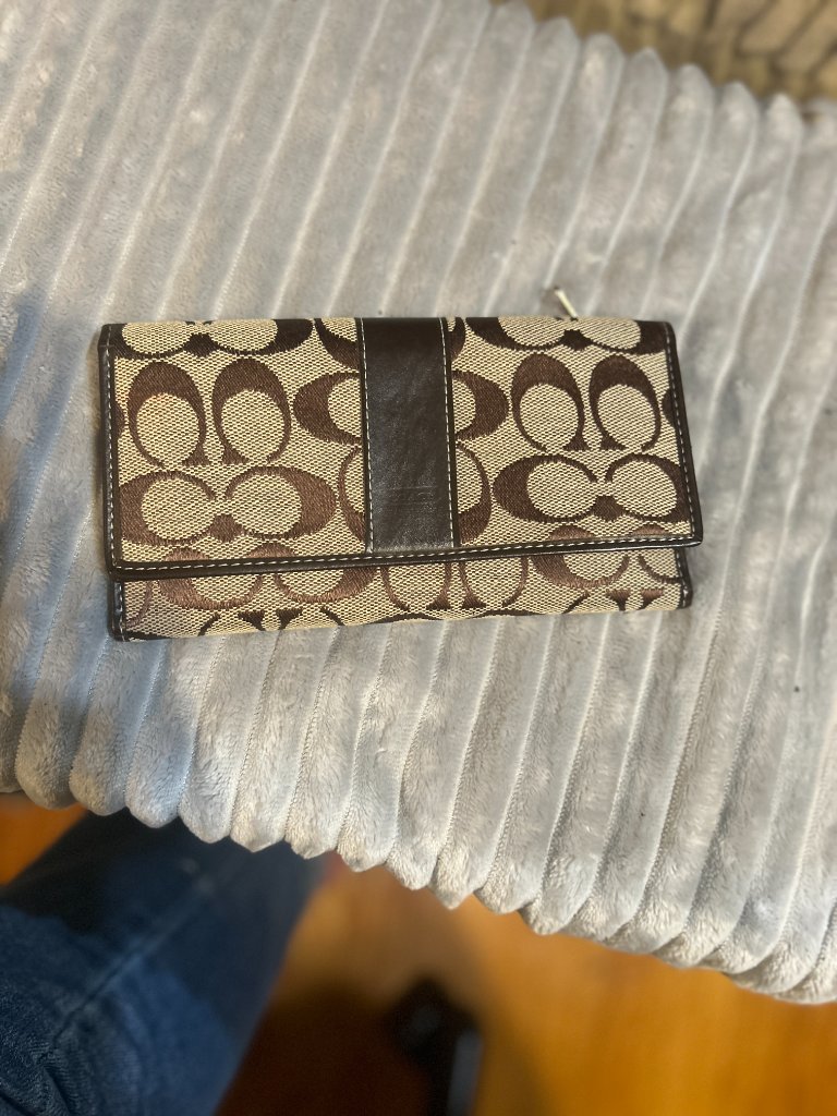 Coach Signature Checkbook Wallet